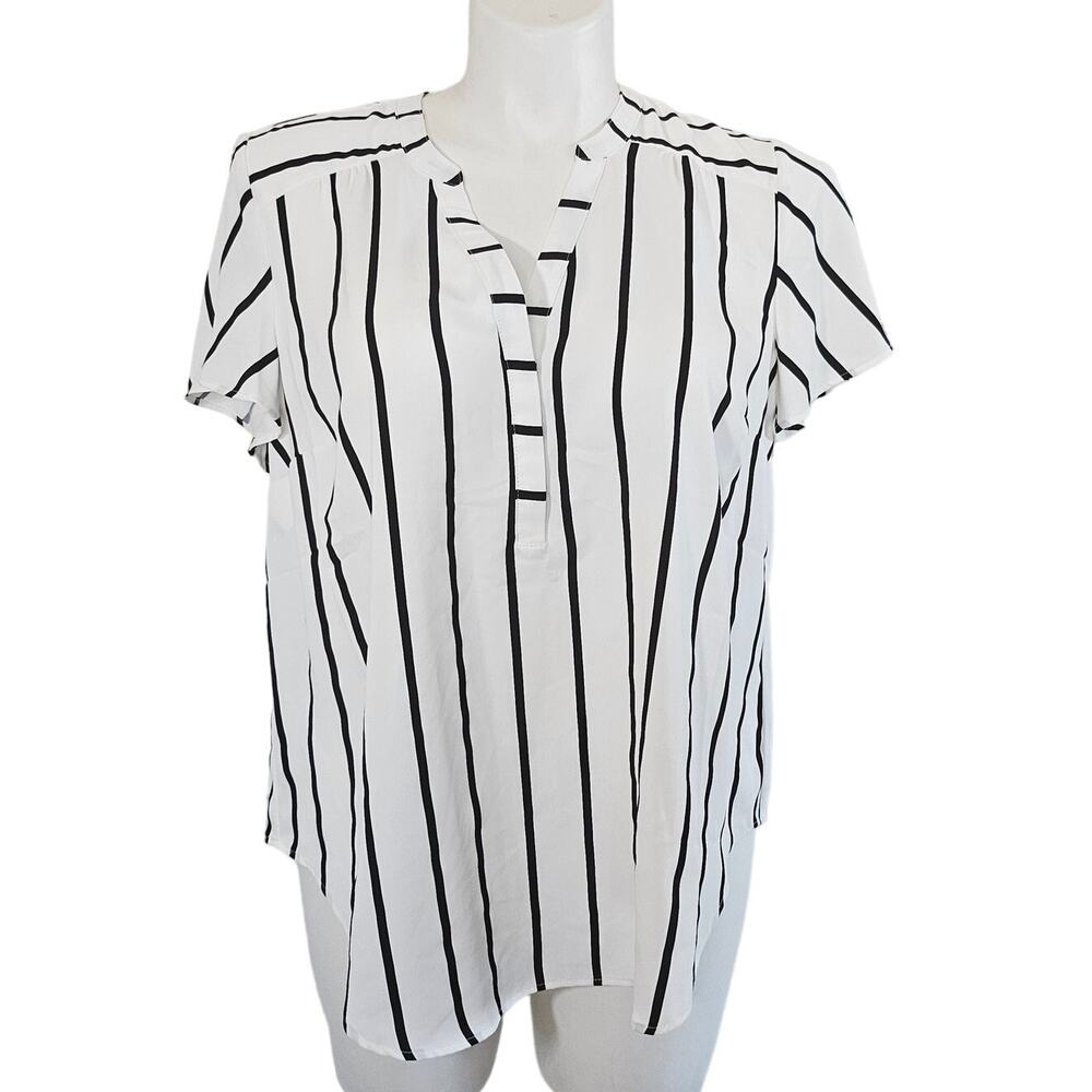 Torrid short sleeve blouse striped sz L / 12